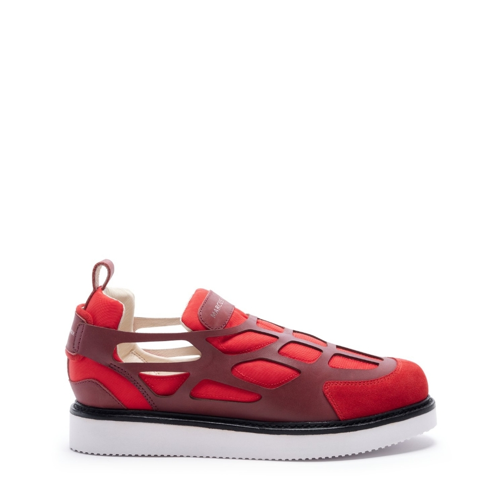 ✨Marcus Alexander Ehlo Red Low Top Sneaker Men’s size 13 Genuine Leather $365 - Picture 6 of 9